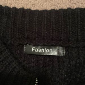 Black knitted cardigan